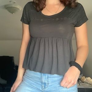 charcoal american eagle top 🖤